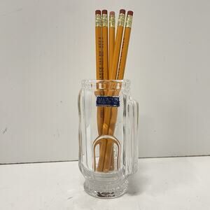 Marquis Waterford Crystal Golf Bag Pen Holder Desk Paperweight Made in Germany